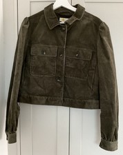 Boden cropped khaki corduroy cropped  jacket  Size 18 bnwot