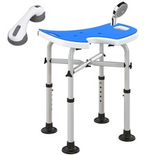 HOMCOM Aluminium Shower Stool