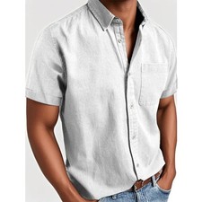 Mens New Casual Shirt Short