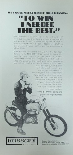 1976 bassani motorcycle - bassani,