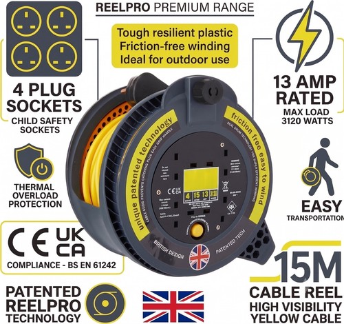 Smj 15m extension reel gang - smj,