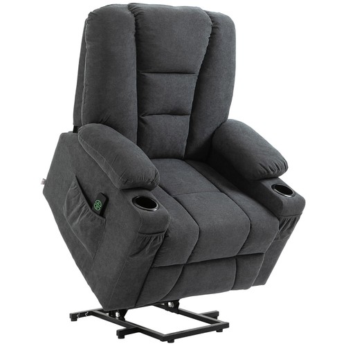 Riser and recliner chair with - and,