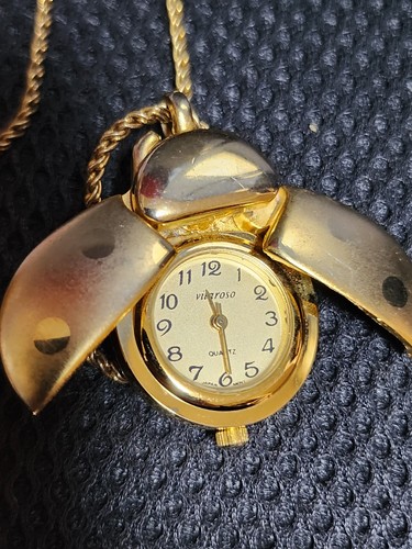 Vitaroso ladybug pendant watch - ladybug,