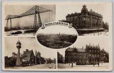 MIDDLESBROUGH Yorkshire Multi View RP Postcard,Postmarked 1920