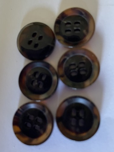 Tortoiseshell effect buttons - tortoiseshell,