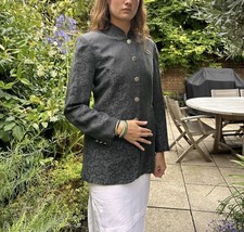 Schneiders Salzburg Ladies’ Black Jacquard Nehru Jacket – Size M 