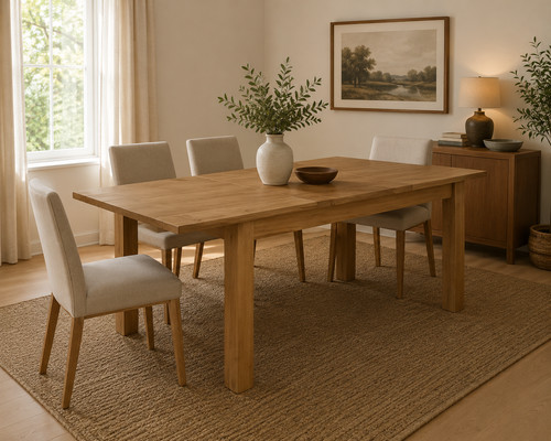 Solid rustic oak extending - solid,
