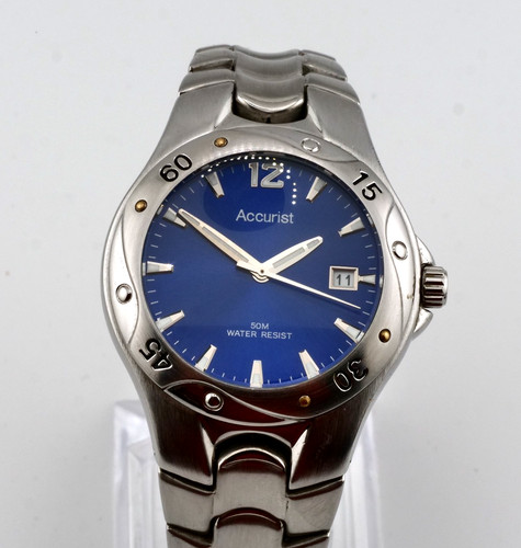 Accurist mb650n blue dial 50m - dial,