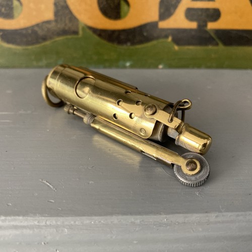 Vintage petrol lighter - vintage, brass