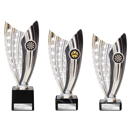 Glamstar black darts - black, trophy