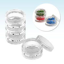 5ml 5g 10ml 10g Empty Stacking Storage Jar Pot Sample Makeup Craft Beads Glitter