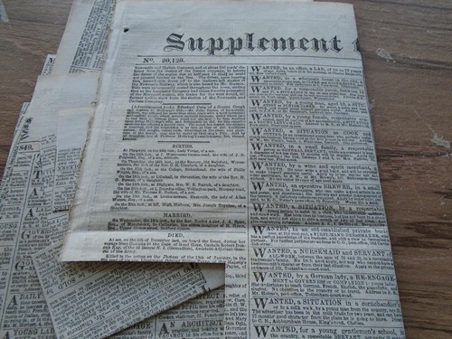 Wanted adverts part - adverts, paper