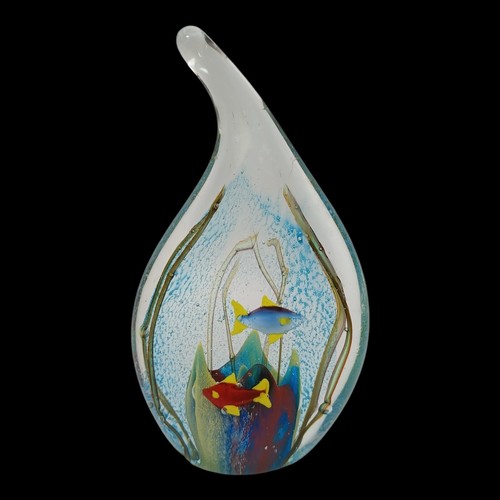 Vintage art glass teardrop - vintage,