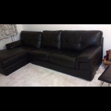 Stylish black leather corner