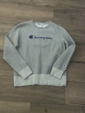 UNDEFEATED x CHAMPION RARE GREY SWEATSHIRT USED SIZE MEDIUM R8