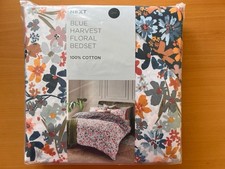 White/Blue Floral 100% Cotton