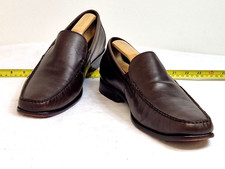 Ecco Comfort Slip On Formal shoes full Leather Brown UK 11.5 EU 46 extra width