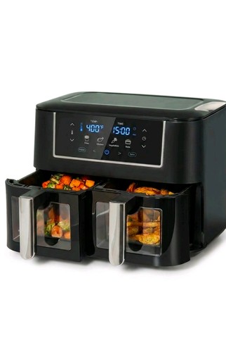 Dual basket air - air, fryer