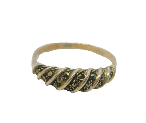 Sterling silver marcasite art - silver,