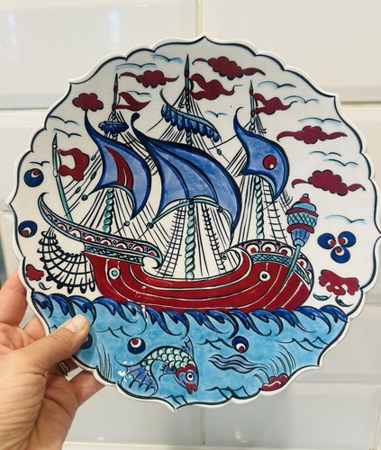 Vintage hand painted turkish - vintage,