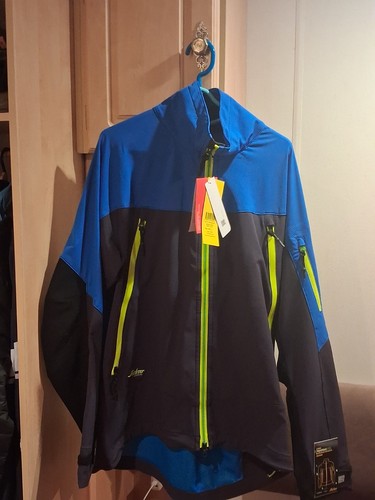 Blue black tech fabric - &,