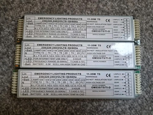 Emergency ballast model number - emergency,
