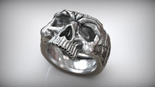 Half Skull wax pattern ring