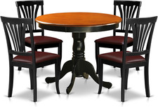 5-Piece Black & Cherry Dinette