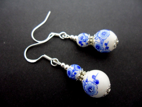 Pair porcelain flower - pair,