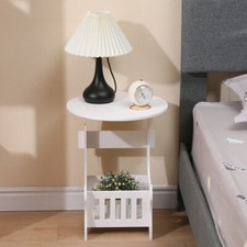 Round Coffee Table White with