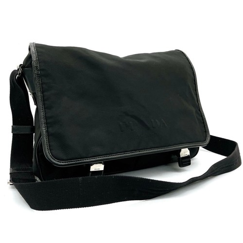 Prada large logo messenger - prada,