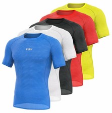 Mens Half Sleeve Cool Mesh Base Layer Lightweight Running Cycling jersey/Top uk