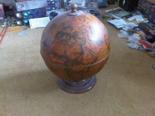 Gorgeous Antique Vintage Globe Tabletop Drinks Cabinet