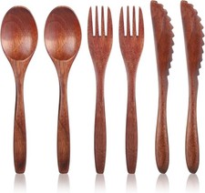 6 Pcs Wooden Utensils for