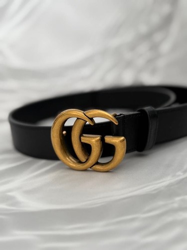Gucci black leather - black, marmont