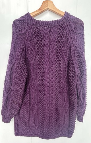 Hand knitted aran - cable, knit