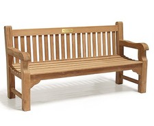 Teak 4 Seater Bench & Engraved