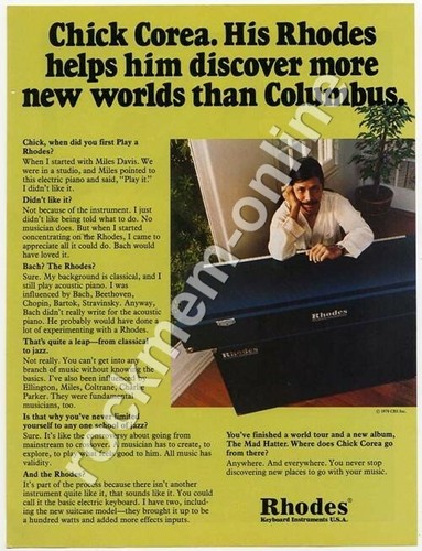 Chick corea rhodes keyboards - chick,