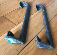 2x Bronze Brass Antique Art Deco Old Cinema Door Handles Pulls 12” 2.4kg approx