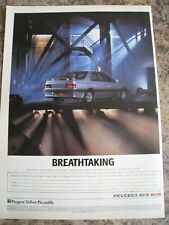 PEUGEOT 405 Mi16 CAR PEUGOET PICCADILLY 1989 POSTER ADVERT APPROX A4 file X