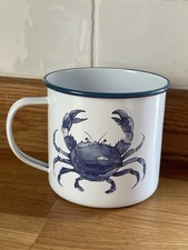 Sealife Tin Mug, Blue & White