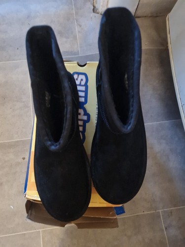 Ladies black suede - black, skechers