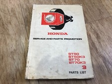 GENUINE HONDA MONKEY BIKE ST50, ST50K3, ST70,ST70K3, SERVICE & PARTS LIST.