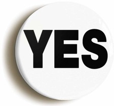 YES BADGE BUTTON PIN (Size