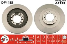 2x Brake disc Vented DF4485