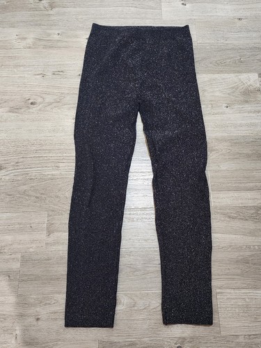 Black glittery leggins - black,