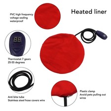 Hot (Round 30cm / 11.8in Plug) Pet Heating Pad 7 Temperature Settings