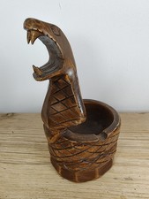 Vintage hand carved wood