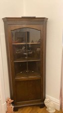 Oak floor corner cabinet - floor,