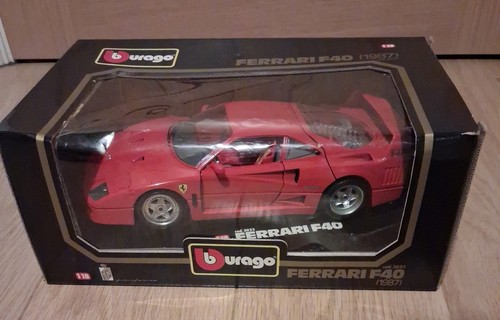 Burago 1987 ferrari f40 - burago, red